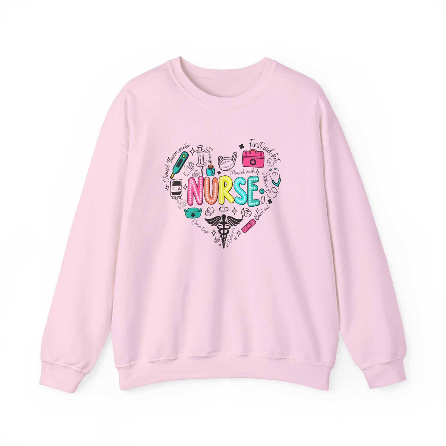 Nurse Heart Doodle Crewneck Sweatshirt